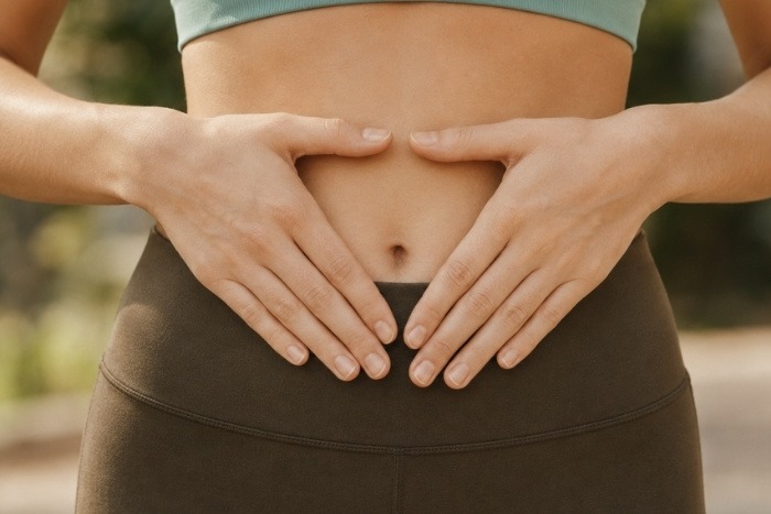 primo piano addome di una donna